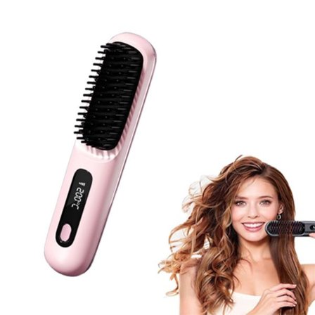 Lollanda 2-i-1 Trådløs Glattejern & Krøllejern med Keramiske Plader og USB-C Opladning – Hurtig Opvarmning på 20 sekunder, Tre Varmeindstillinger, 