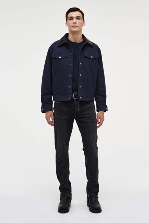 Neuw Ray Straight Bravo Washed Black Byxor Herr Svart w29l32