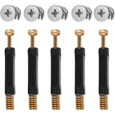 50 st möbelkontakter möbelanslutningsdelar och excentriskt hjul zinklegering montering montering 16 mm