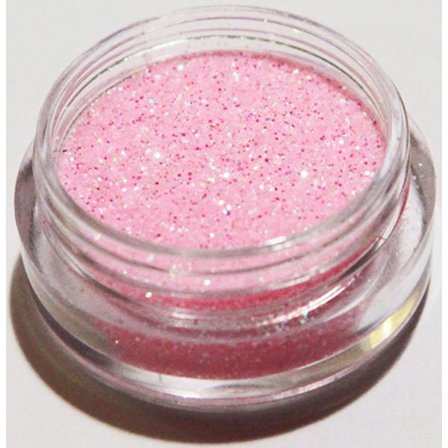 1 stk Finkornet glitter baby pink