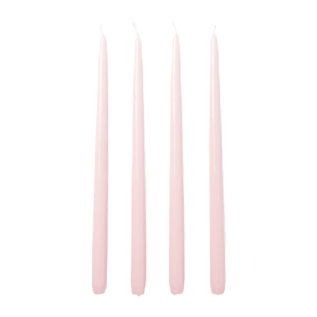 Åhléns Home Lackade ljus, 4-pack Ljus & ljusstakar Rosa H38cm