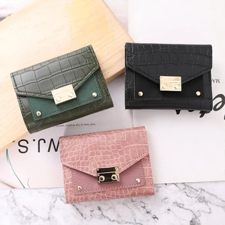 Short Wallet Female 2023 New Trendy Korean Version of The Forest Buckle Small Wallet Fashion Coin Purse