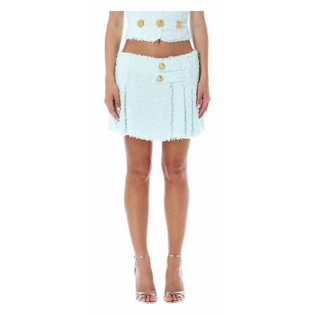 Balmain, Skirt Yf 1La 191Xc 67 Niebieski, Kobieta, Rozmiar: M