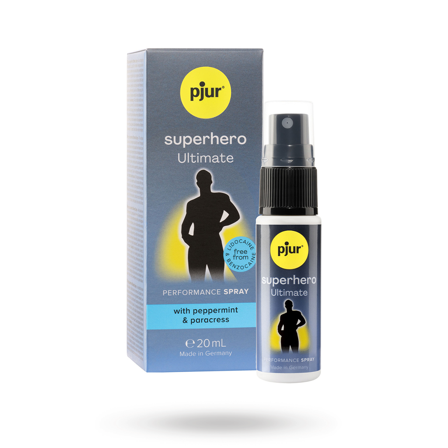 pjur Superhero Ultimate Spray 20ml - Vuxen.se - Bättre sex för honom: gel och delay spray för ökad hållbarhet