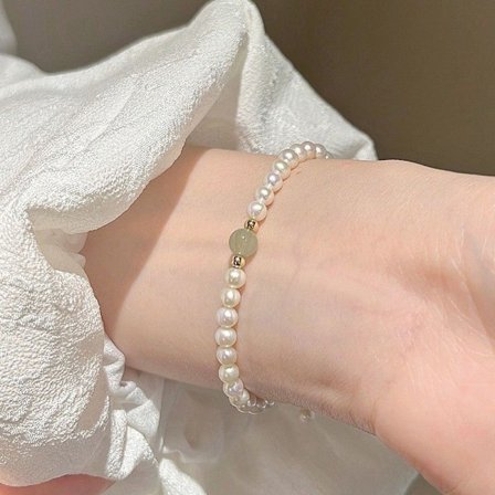 Mote Pearl Beaded armbånd Vintage stil armbånd smykker