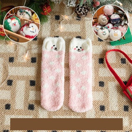 Coral Fleece Sokker Julesok 4 4