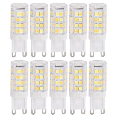 10 stk. dæmpbare G9 220V LED-pærer Keramisk erstatning for halogenlysekrone 5W 52LED