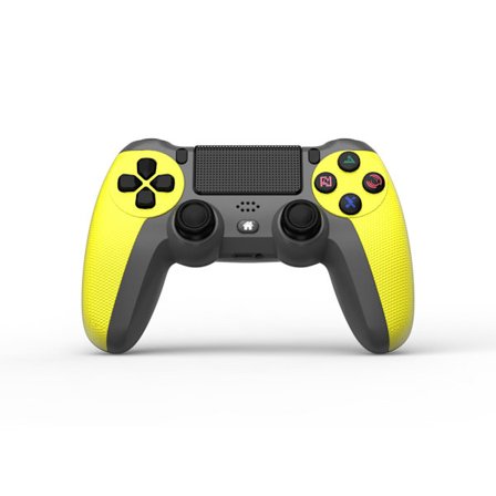 Keltainen NK langaton ohjain PS4 / PS3 / PC / Mobiili - Langaton ohjain Dualshockilla, 6-akselisella liiketunnistuksella, LED-valolla, kosketuslevyllä