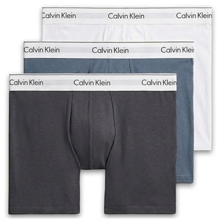 Calvin Klein | Lot de 3 boxers (Noir, Bleu & Blanc) pour hommes - Boxers