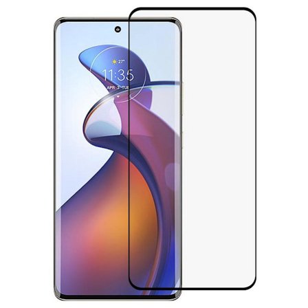 SKALO Motorola Edge 30 Fusion 5G Heltäckande Skärmskydd Härdat Glas - Svart