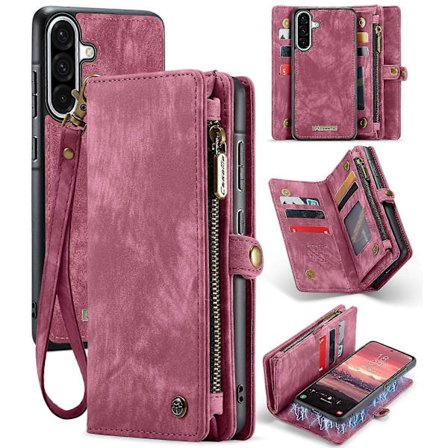 CaseMe 008 Avtagbart Multifunktionellt Läderfodral för Telefon