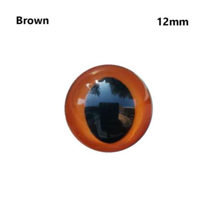 10st/5 Par Plastic Eyes Eyeball Brun 12mm