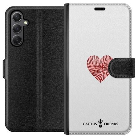 Yhteensopiva Lompakkokotelo Samsung Samsung Galaxy A24 4G Cactus and Friends - Fingerprint Love