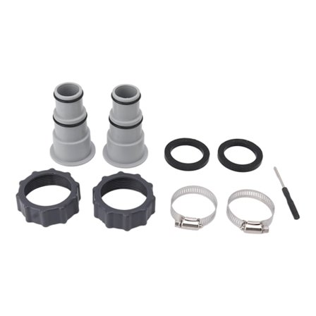 2 STK Bassengslangeadapter med Krage Erstatning Gjenget Tilkobling for Intex Fit ARU Pumpe