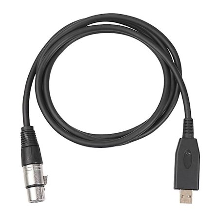 REXLIS 6FT USB Mikrofonkabel, 3-polig USB hane till XLR hona mikrofonkonverteringskabel Studio ljudkabel