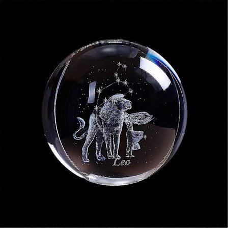 Lasergraveret stjernetegn krystalkugle miniature 3d krystalhåndværk dekoration glaskugle boligindretning tilbehør gave (60 mm Sagittarius)