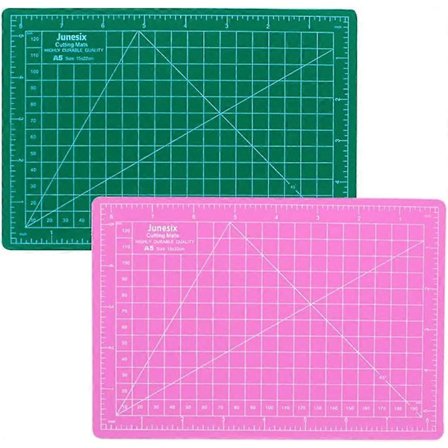 2 kpl Kaksipuolinen Itsekorjautuva Leikkuualusta, Pyörivä Leikkuulauta Ruudukolla & Liukuesteellä, Pyöröleikkuri Käsityöhön, Kankaaseen, Tilkkutyöhön,