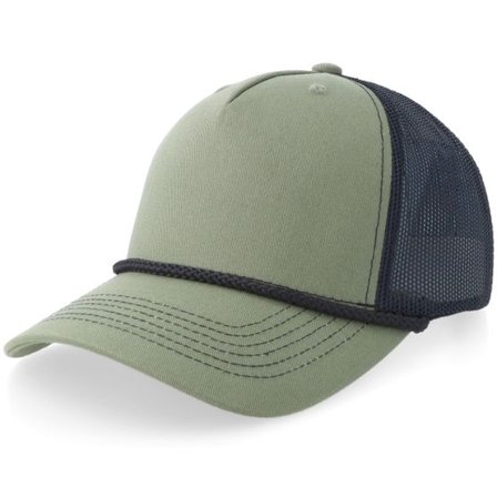 Equip - Grön trucker Keps - Loden Green/Black Rope Mid A-frame Trucker @ Hatstore
