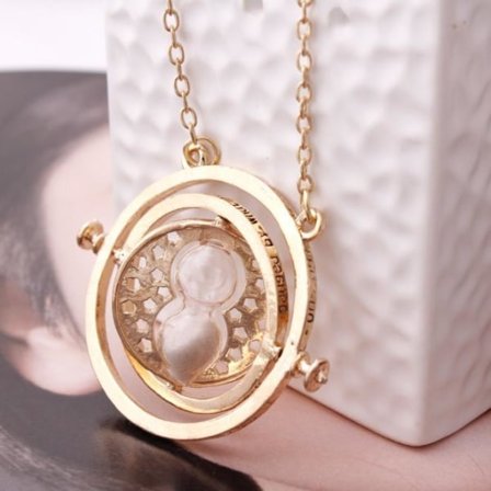 Harry Potter Time Turner Halskæde Hermione's Hvide Sand forgyldt Guld