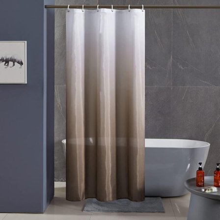 Vattentätt Duschdraperi 100x200cm Brun Gradient