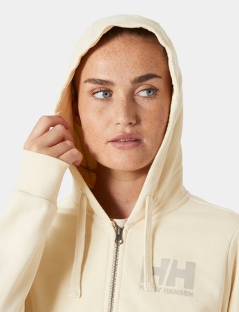 Helly Hansen W Hh Logo Full Zip Hoodie 2.0 - Cream - XS