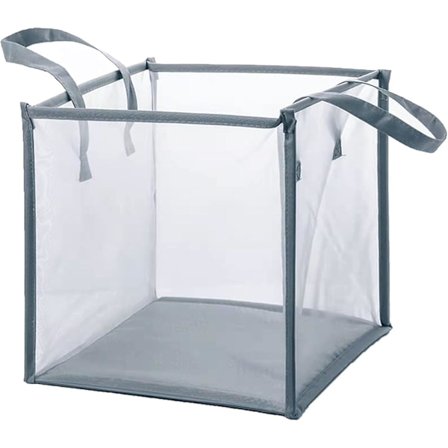 Hopfällbar tvättkorg, tvättkorgar, Pop Up hopfällbar tvättkorg med stort utrymme och handtag, leksaksförvaringsväska, grå (liten)