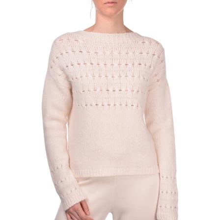 Paolo Fiorillo Capri, Round-neck Knitwear Wit, Dames, Maat:XS