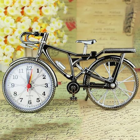 Home Garden Vintage Cykel Form Bord Vækkeur Home Decor