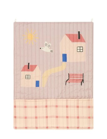 NOBODINOZ Vibes Quilted Wall Organizer Sweet Home - Pink - ONE SIZE