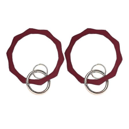 2 stk. Silikone Armbånd Nøglering Bambusled Silikone Armbånd Nøglering Simpelt Silikone Armbånd Nøgle