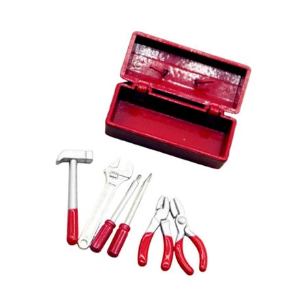 Miniatyr Trädgårdsredskapsset Med Verktygslåda För 1/12 Dockhus Trädgårdsscen Arrangemang Barn Låtsaslek Spelrekvisita[HK]