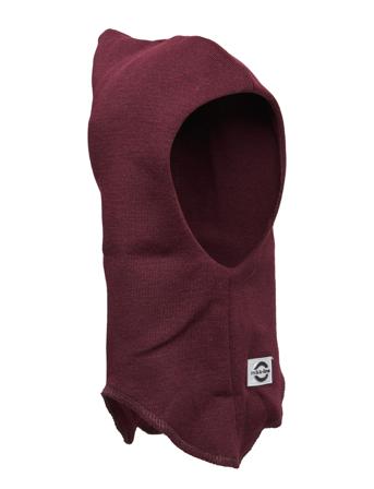 Wool Fullface - Solid W. Windstop Accessories Headwear Balaclava Burgundy Mikk-Line