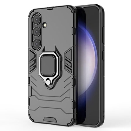 SKALO Samsung S24 Armor Hybrid Metallring skal - Svart