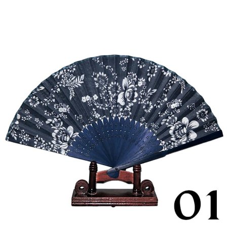 Vifte - Orientalske vinder [Blå] - Blå/hvit [1]