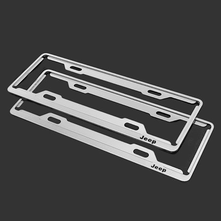 Två bilar kolfiber aluminiumlegering registreringsskylt ram registreringsskylt ram - [Jeep/Registreringsskylt ram/Blått kort special] - Sandblästrat 