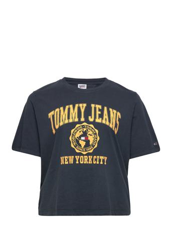 Tjw Crv Reg College Logo Ss T-shirt Top Navy Tommy Jeans