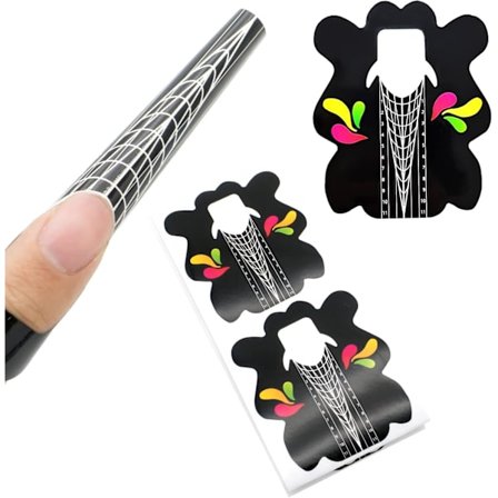 Stiletto-kynsimuotit geelirakenneakryylikynsiin, 100 kpl, erittäin pitkät ohjeistaratkaisut kynsien taiteeseen