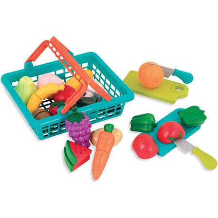 Korg Farmers Market - Leksakskökstillbehör - Låtsasskärande lekmat