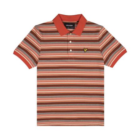 Lyle & Scott, Stripe Polo Shirt Brązowy, Mężczyzna, Rozmiar: S