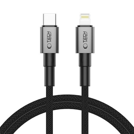 Tech-Protect USB-C Till Lightning kabel (100cm) Ultraboost - Grå