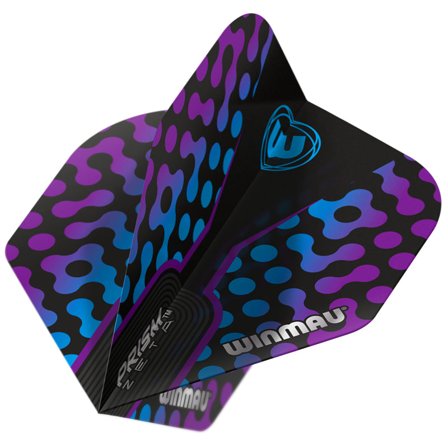 Ailes de fléchettes Winmau Prism Zeta noir, violet et bleu | Winmau.com