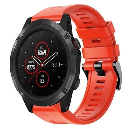 För Garmin Fenix ​​5x Plus metallspänne i enfärgad watch