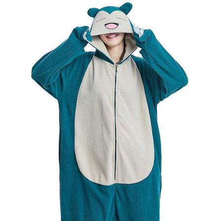Reedca Snorlax Voksen Onesie Halloween Cosplay Kostumer Anime Pyjamas til Kvinder og Piger, Knaplukning 2{AZC}