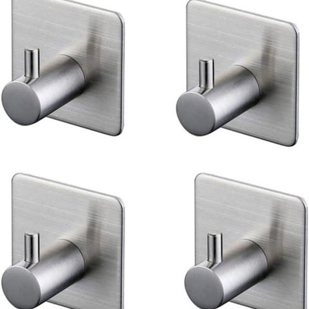 Håndklæde kroge, pakke med 4, håndklædeholdere, vægkrog, klæbende kroge, selvklæbende KLB