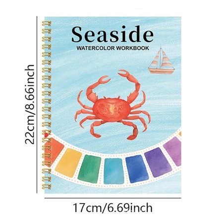 Akvarellarbetsbok | Professionell akvarellmålarbok | Övningsblock för konst*Krabba*