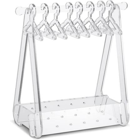 1 stk (transparent) Ørepynt Hengerstativ med Mini Hengerhull
