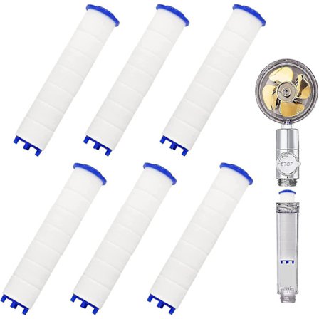 6 kpl Suihkupään Universaali Vaihdettava Suodatin, 8,5x2 cm Negatiiviset Ionit Suihku