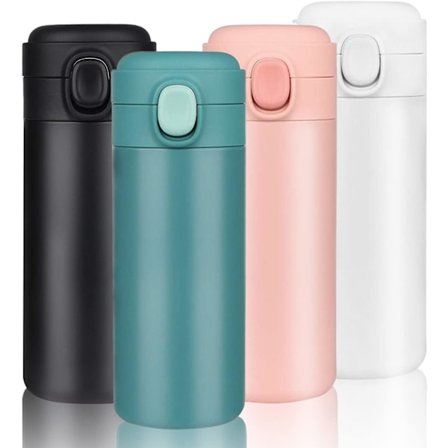 420 ml:n matkamuki, uudelleenkäytettävä kahvikuppi, eristetty termosmuki, ruostumattomasta teräksestä valmistettu tiivis pullo, juomapullo kuumille ja