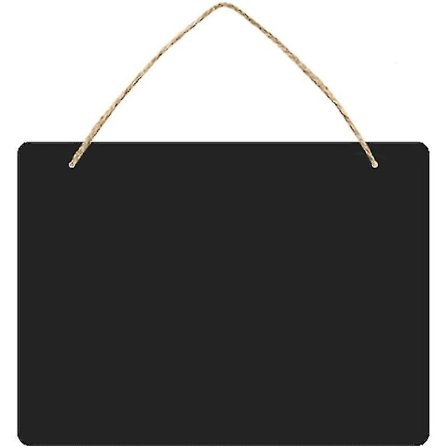 Bryllupskritttavle Skilt Hengeskilt Dobbeltsidig Slettbar Meldingstavle 1stk (svart)