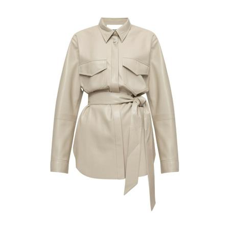 Nanushka ‘Artha’ vegan leather shirt inbo, Dame Læderjakker